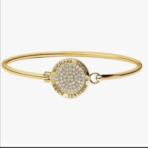 Gold tone coin bangle